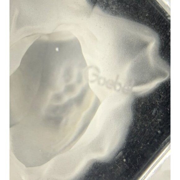 Goebel Crystal Frosted Glass Duck Signed 4" Vintage - Picture 8 of 8